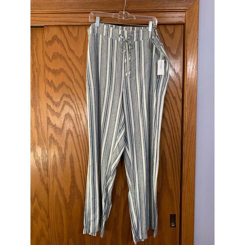 Westport Wide Leg Striped Linen Blend Pants